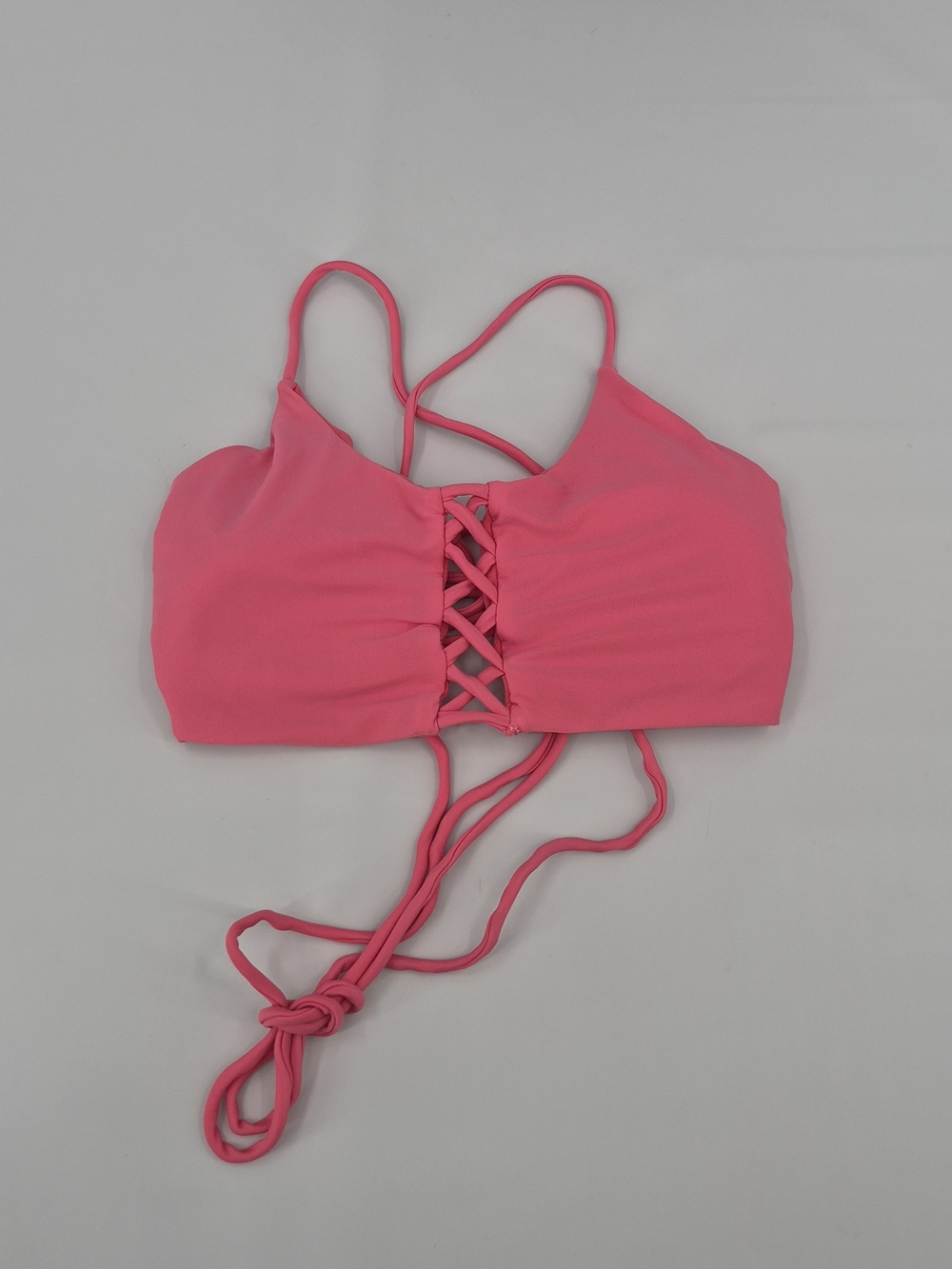 Express Swim Top Size Medium Pink Padded Strappy Adjustable Beach Bikini